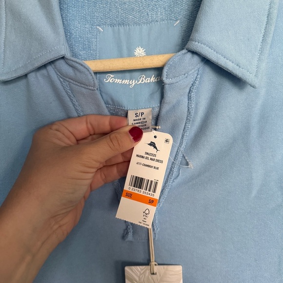 NWT Tommy Bahama Blue Marina Del Mar Dress Short Sleeve - Picture 3 of 5